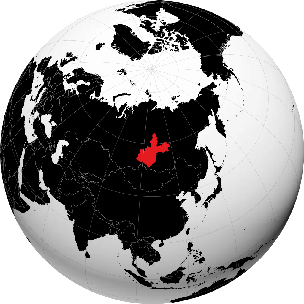 Oblast di Irkutsk sul globo