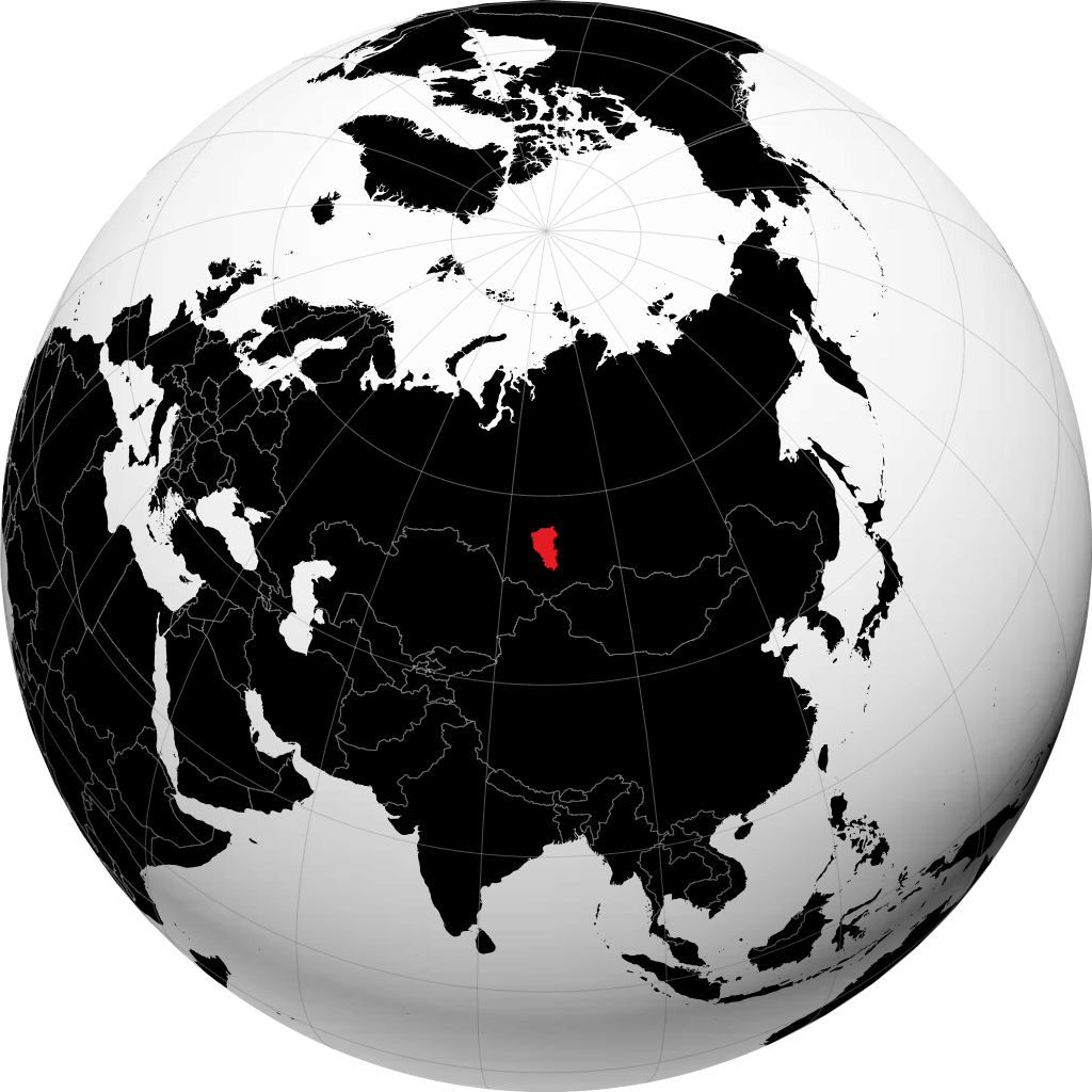 Oblast di Kemerovo sul globo