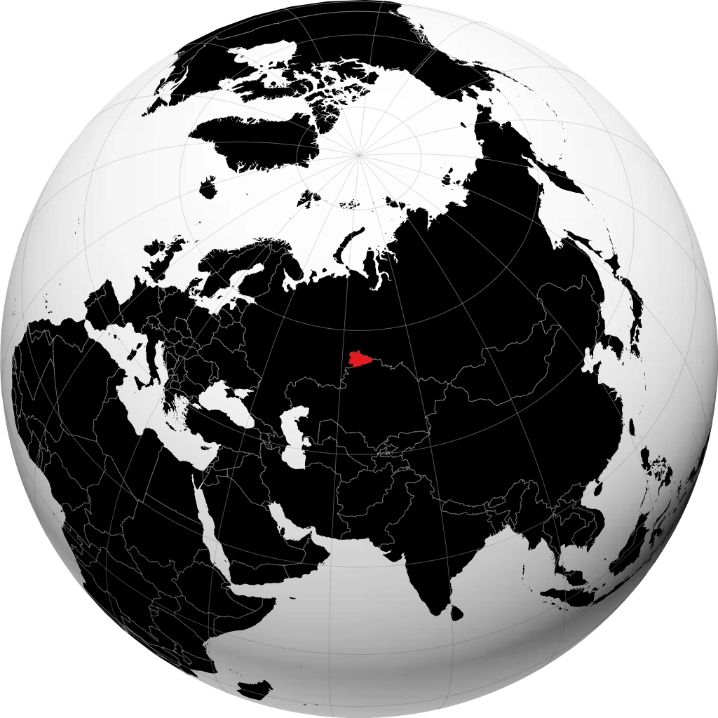 Oblast di Kurgan sul globo