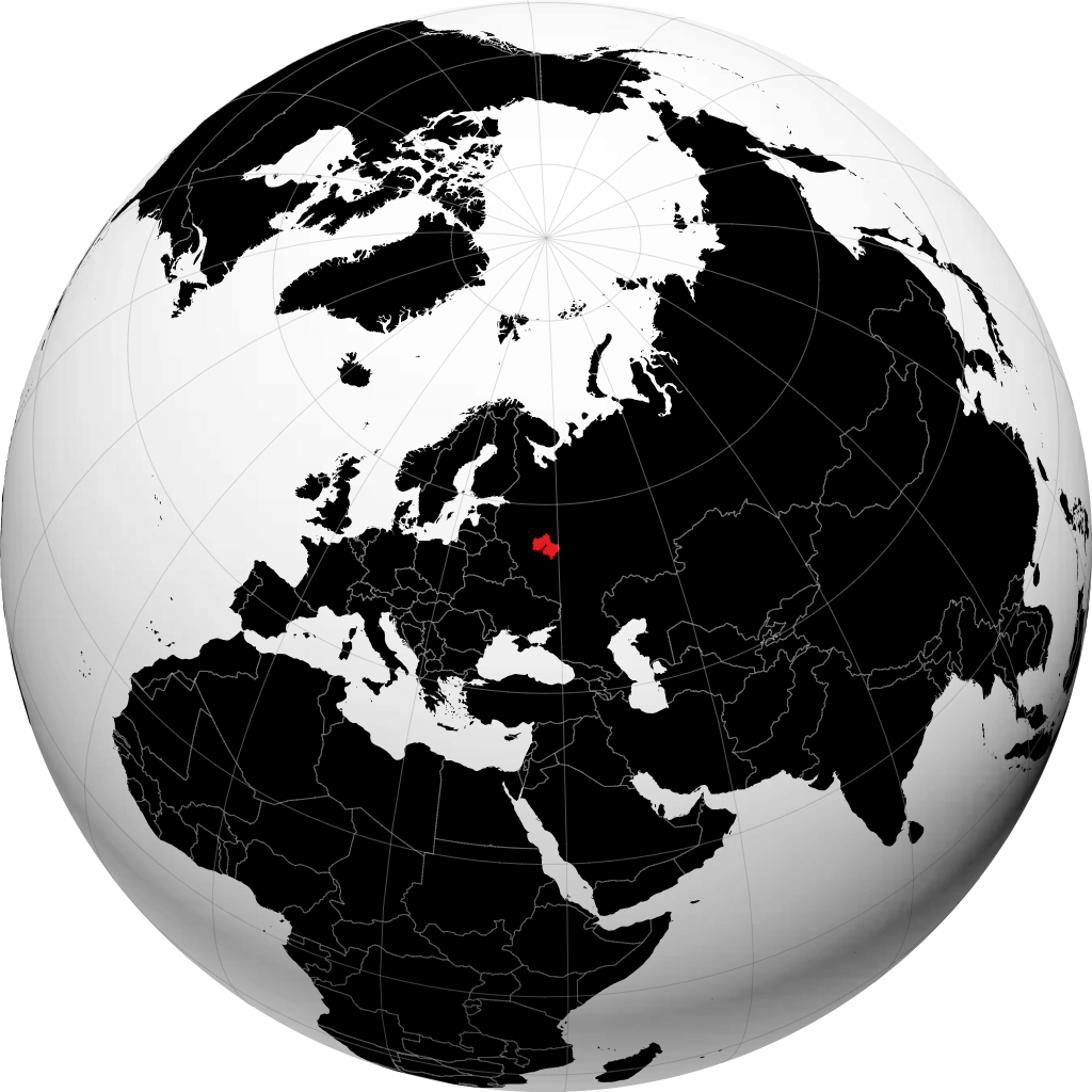 Regione di Mosca sul globo