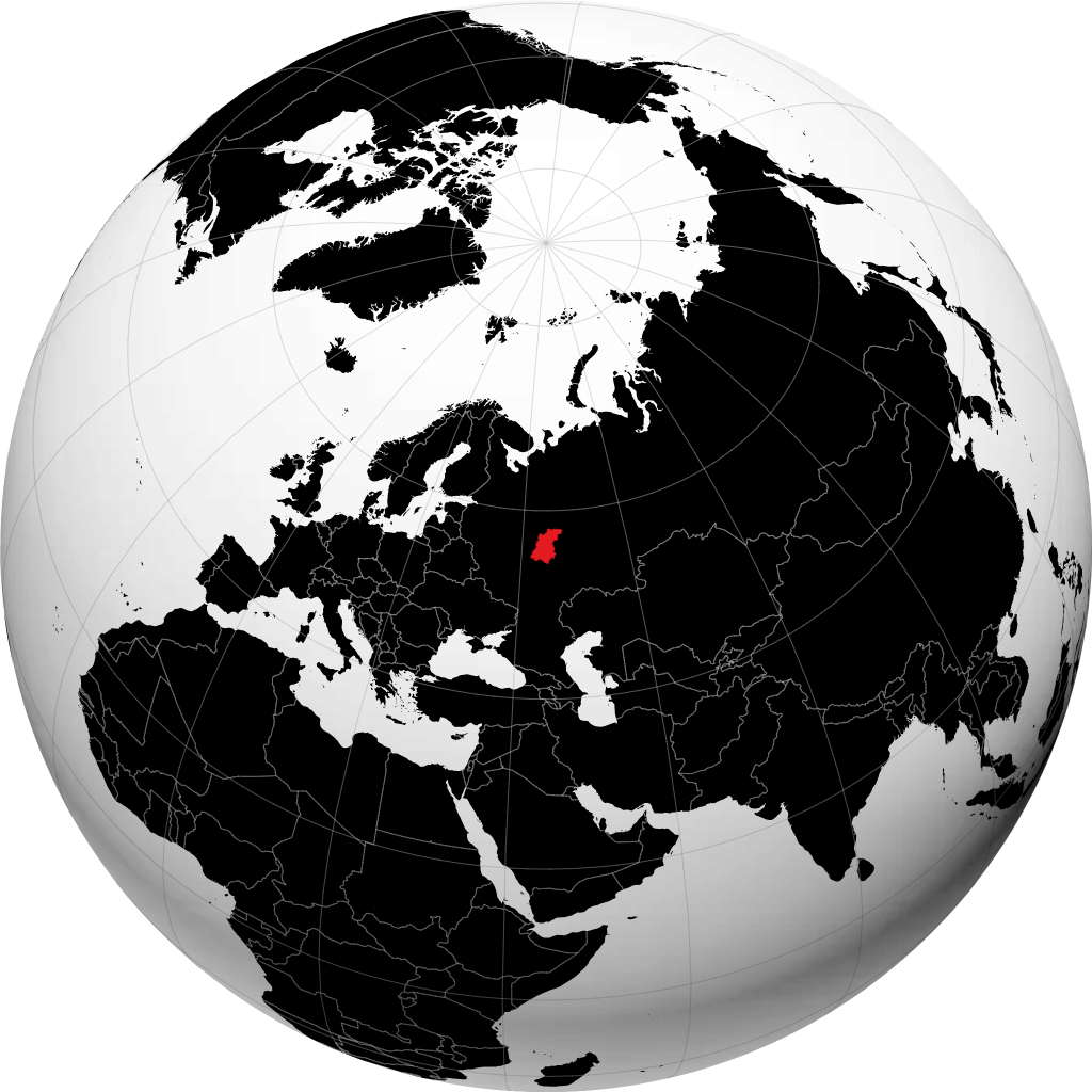 Regione di Nizhni Novgorod sul globo