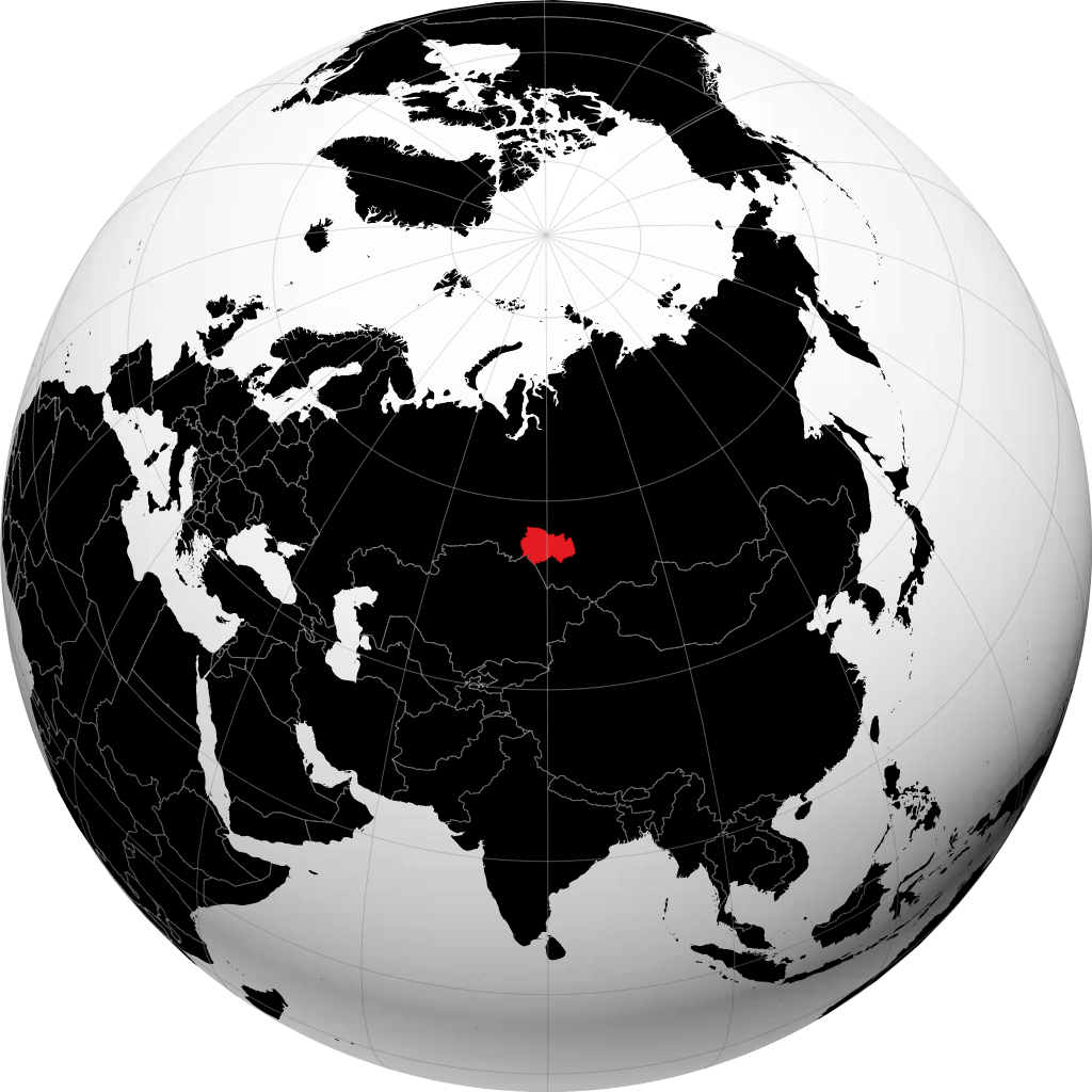 Regione di Novosibirsk sul globo