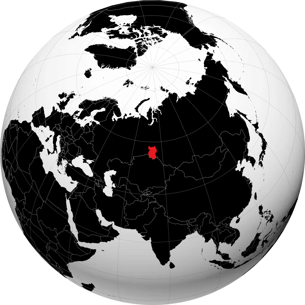 Oblast di Omsk sul globo
