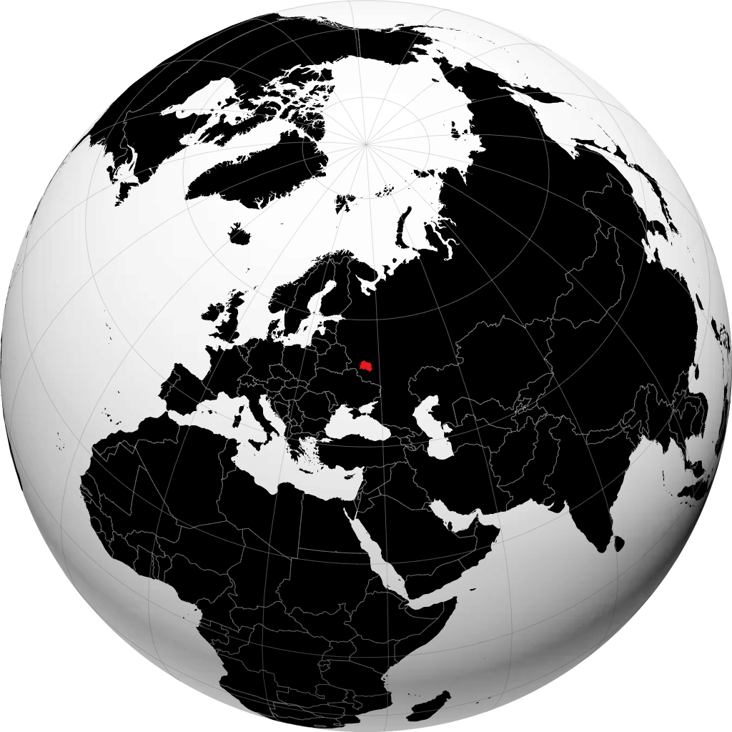 Oblast di Orel sul globo
