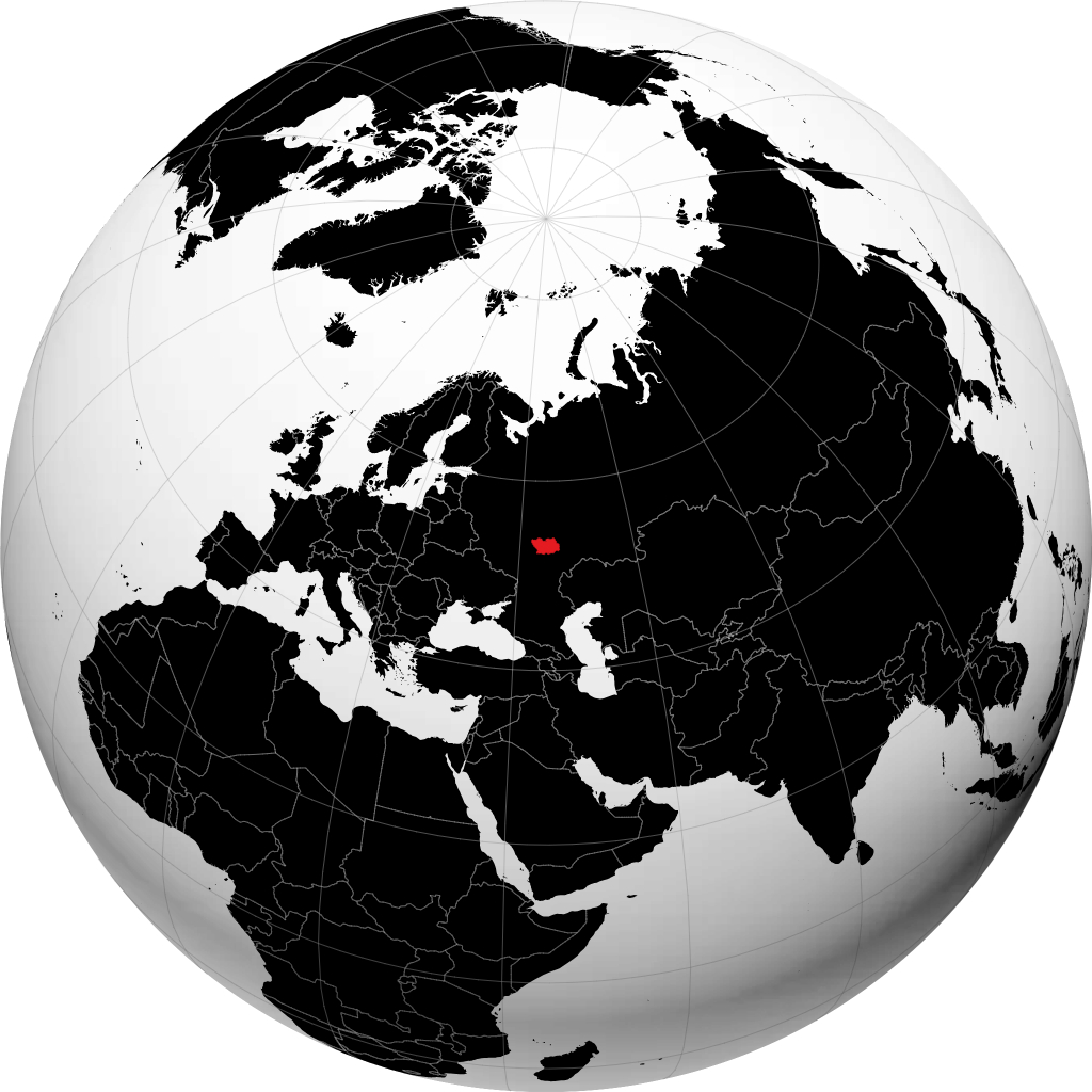 Oblast di Penza sul globo