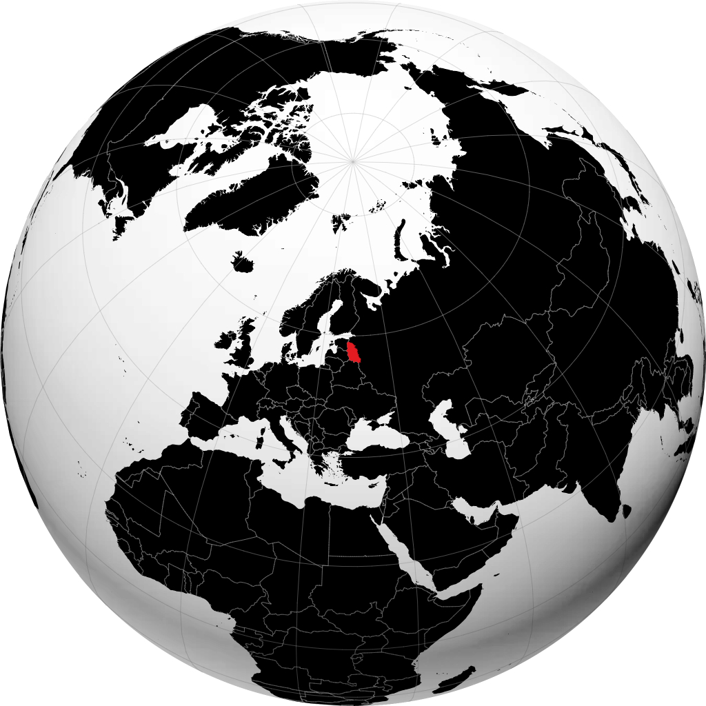 Oblast di Pskov sul globo