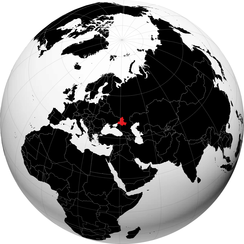 Oblast di Rostov sul globo