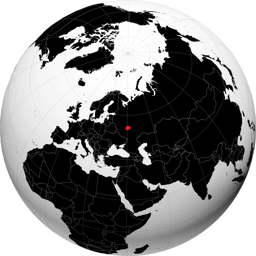 Oblast di Rjazan sul globo