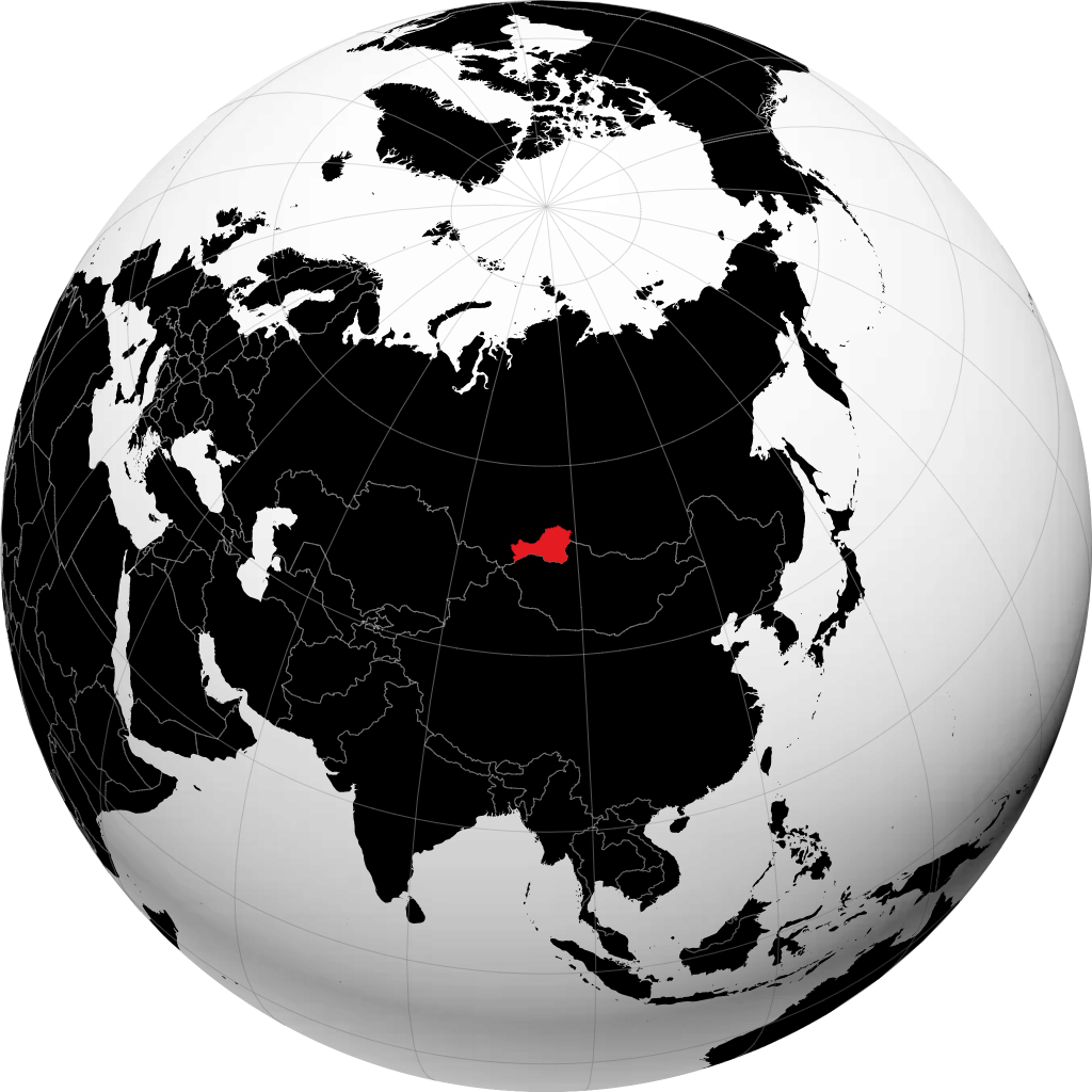 Repubblica di Tuva sul globo