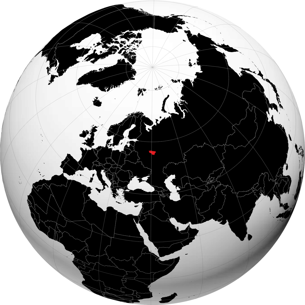 Regione di Vladimir sul globo