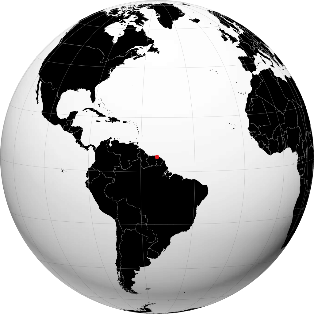 Saint-Laurent-du-Maroni sul globo