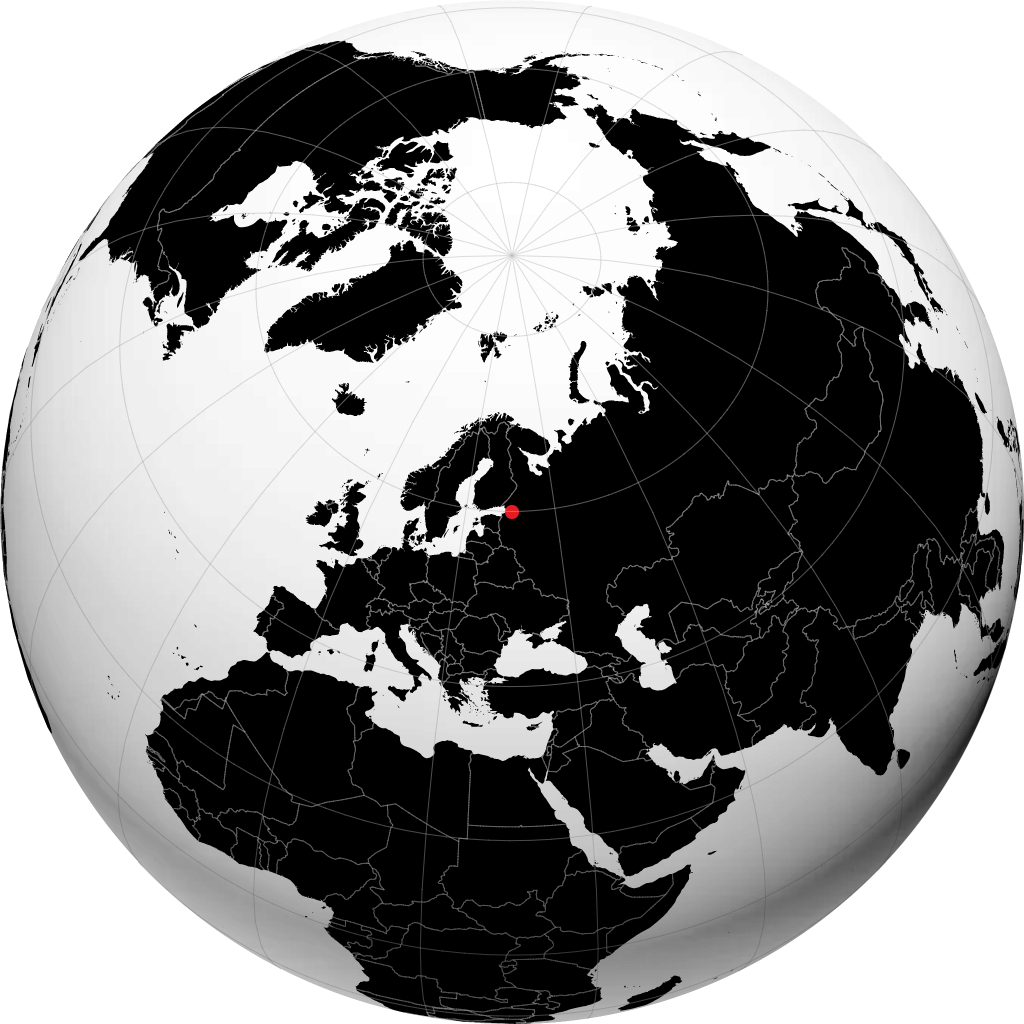 San Pietroburgo sul globo