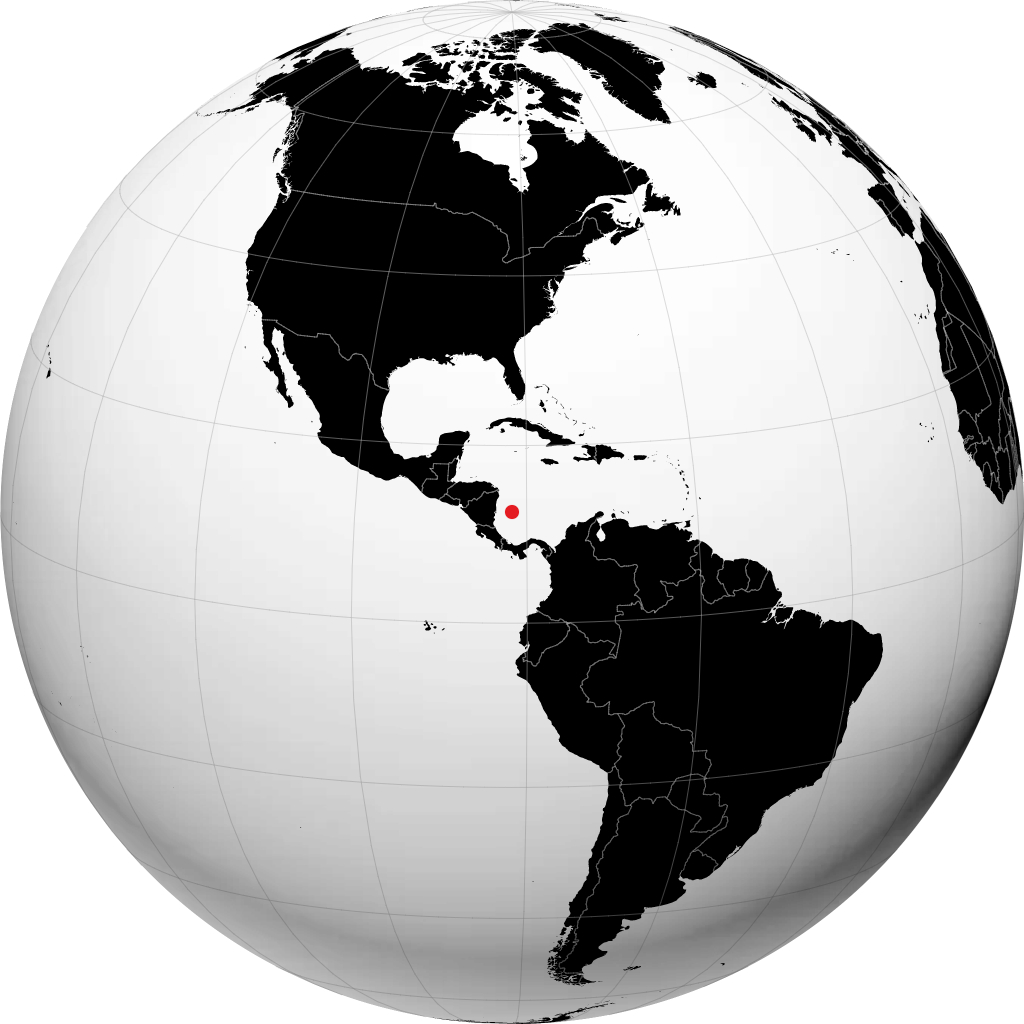 San Andrés sul globo