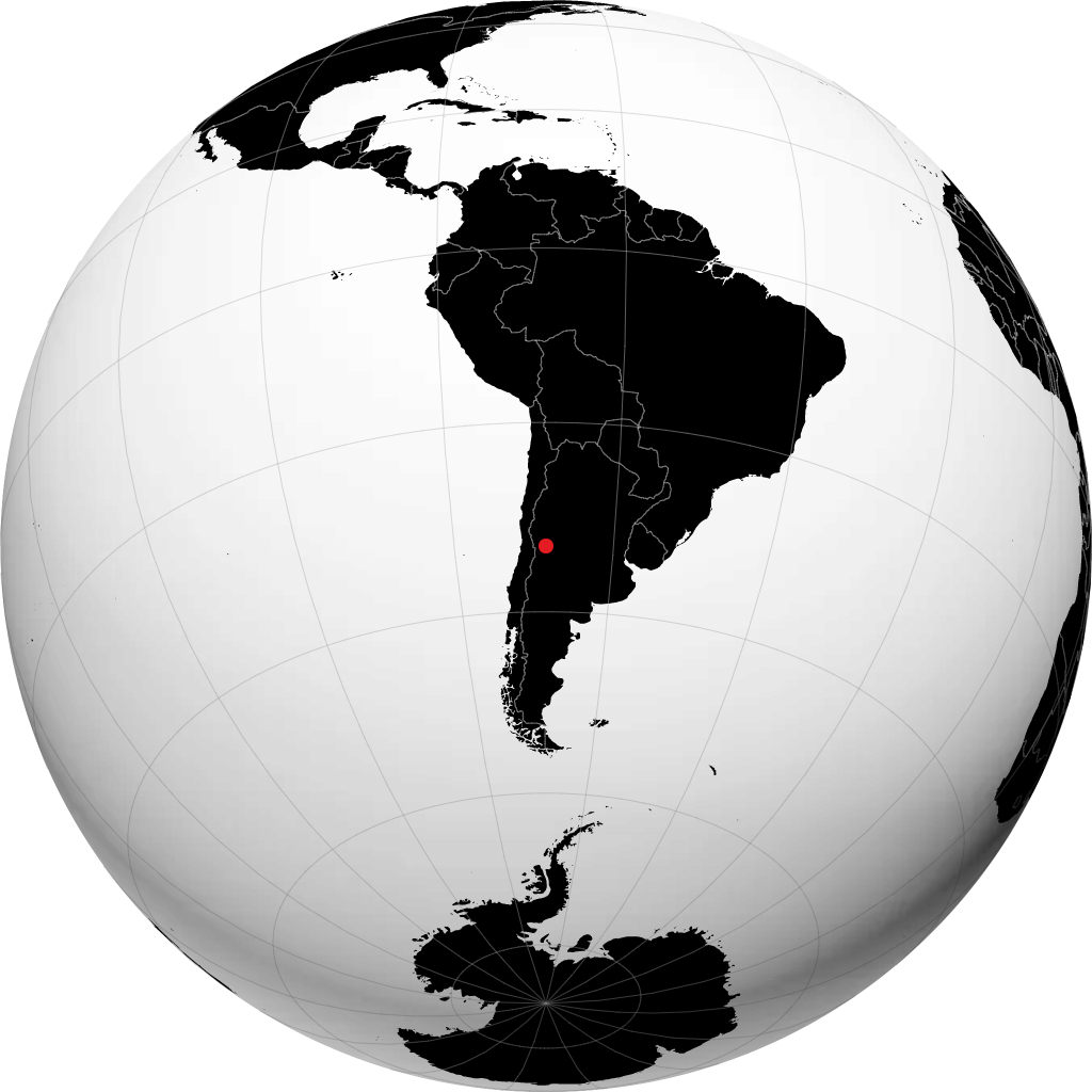 San Martín sul globo