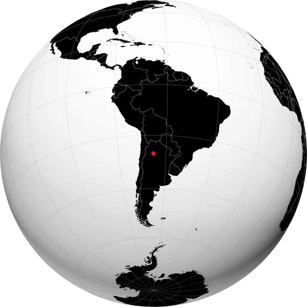 San Miguel de Tucumán sul globo