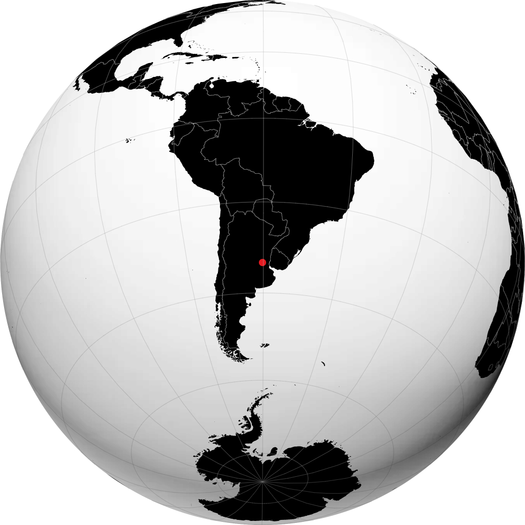 San Nicolás de los Arroyos sul globo