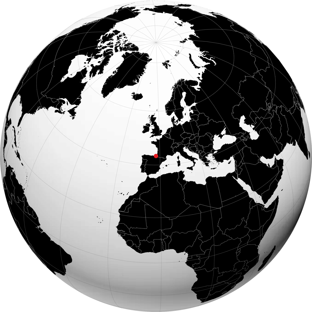San Sebastián sul globo