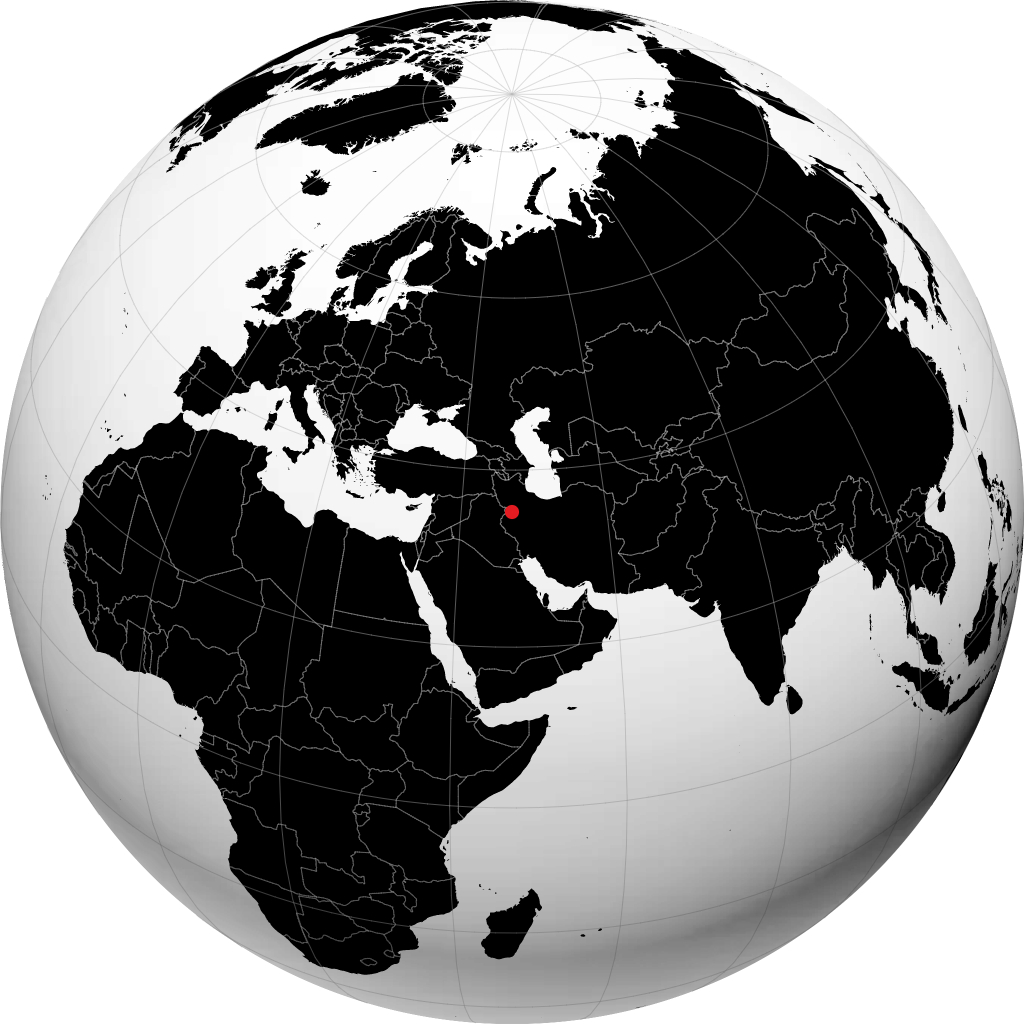 Sanandaj sul globo