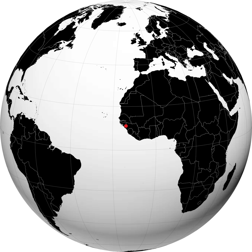 Sangaredi sul globo