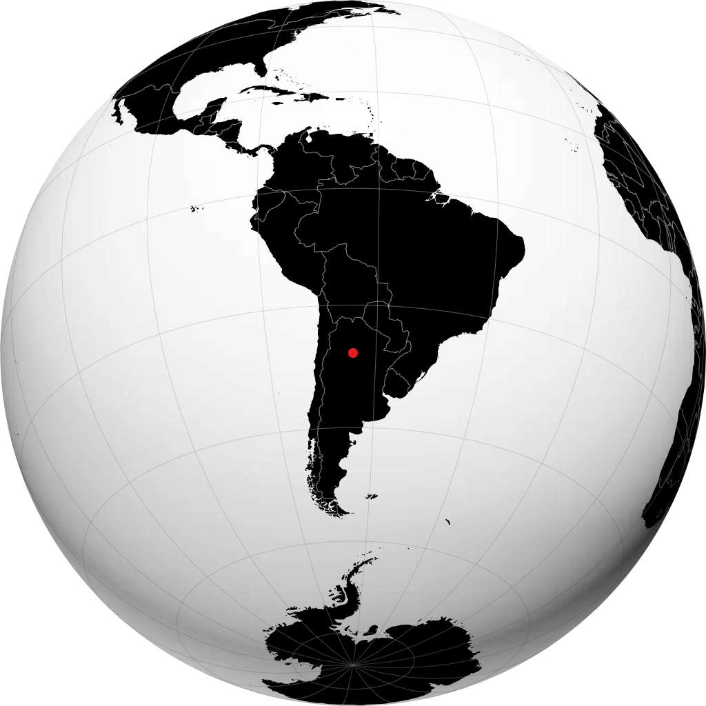Santiago del Estero sul globo