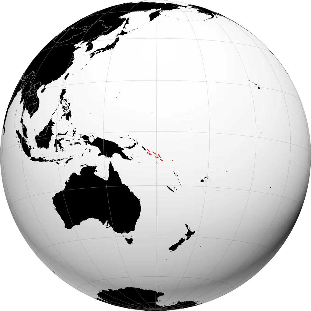 Isole Salomone sul globo