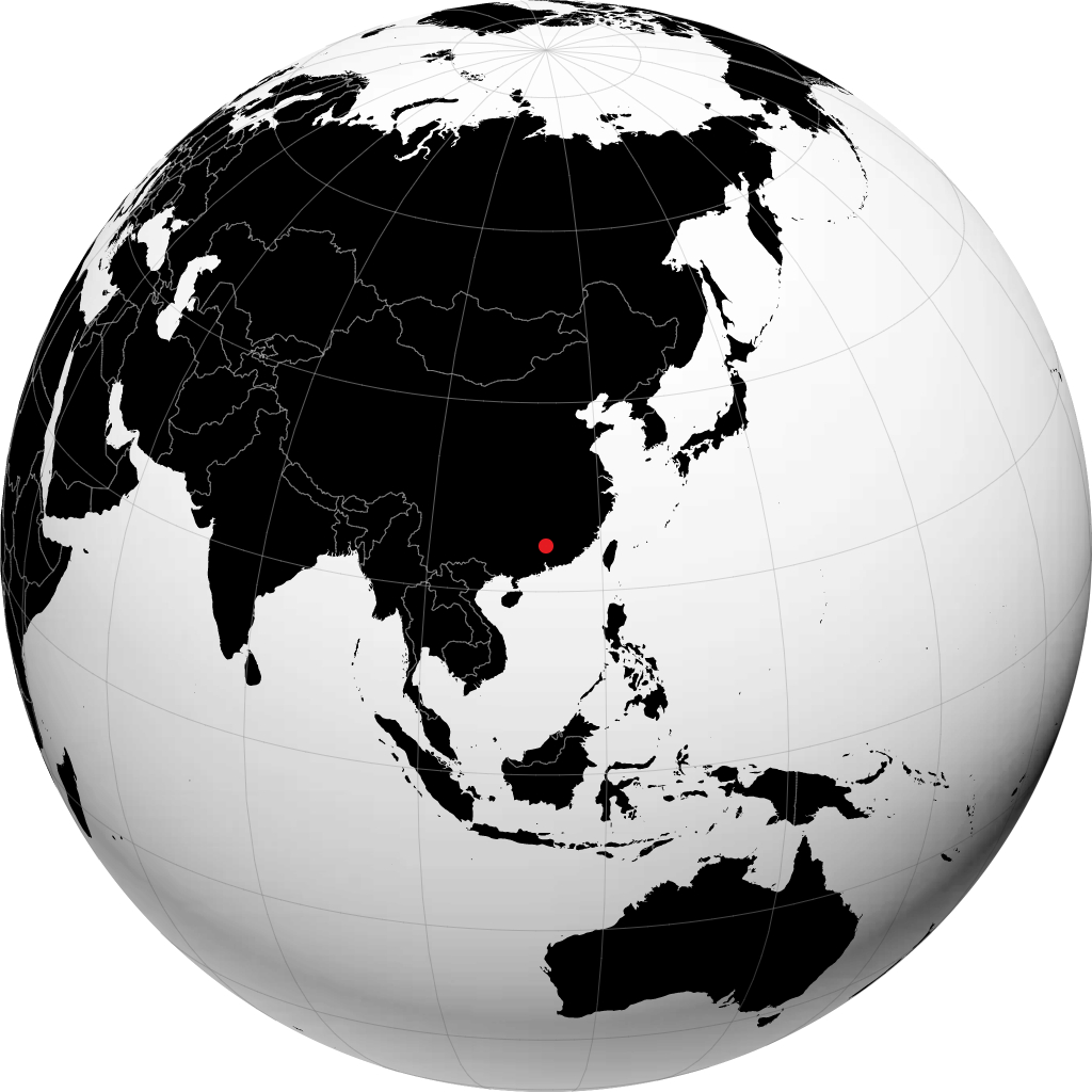Shaoguan sul globo