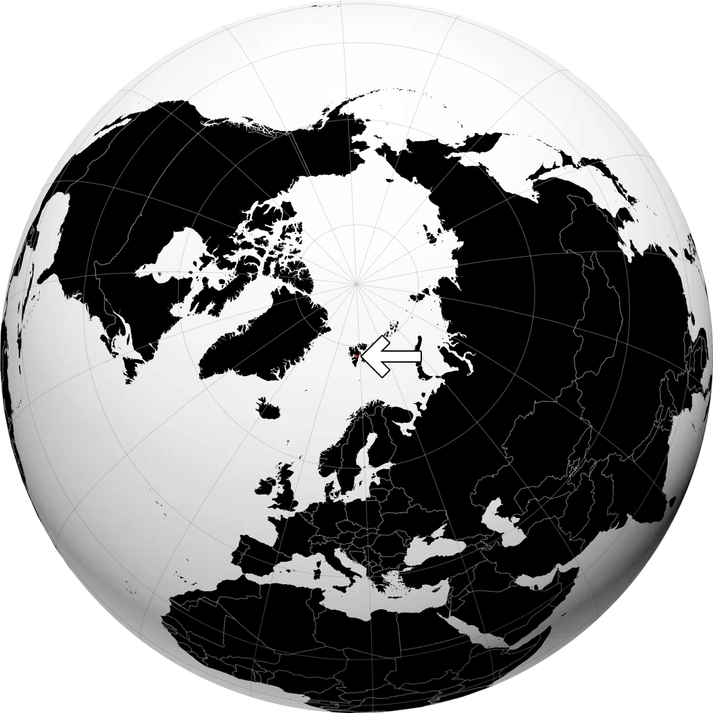 Svalbard e Jan Mayen sul globo