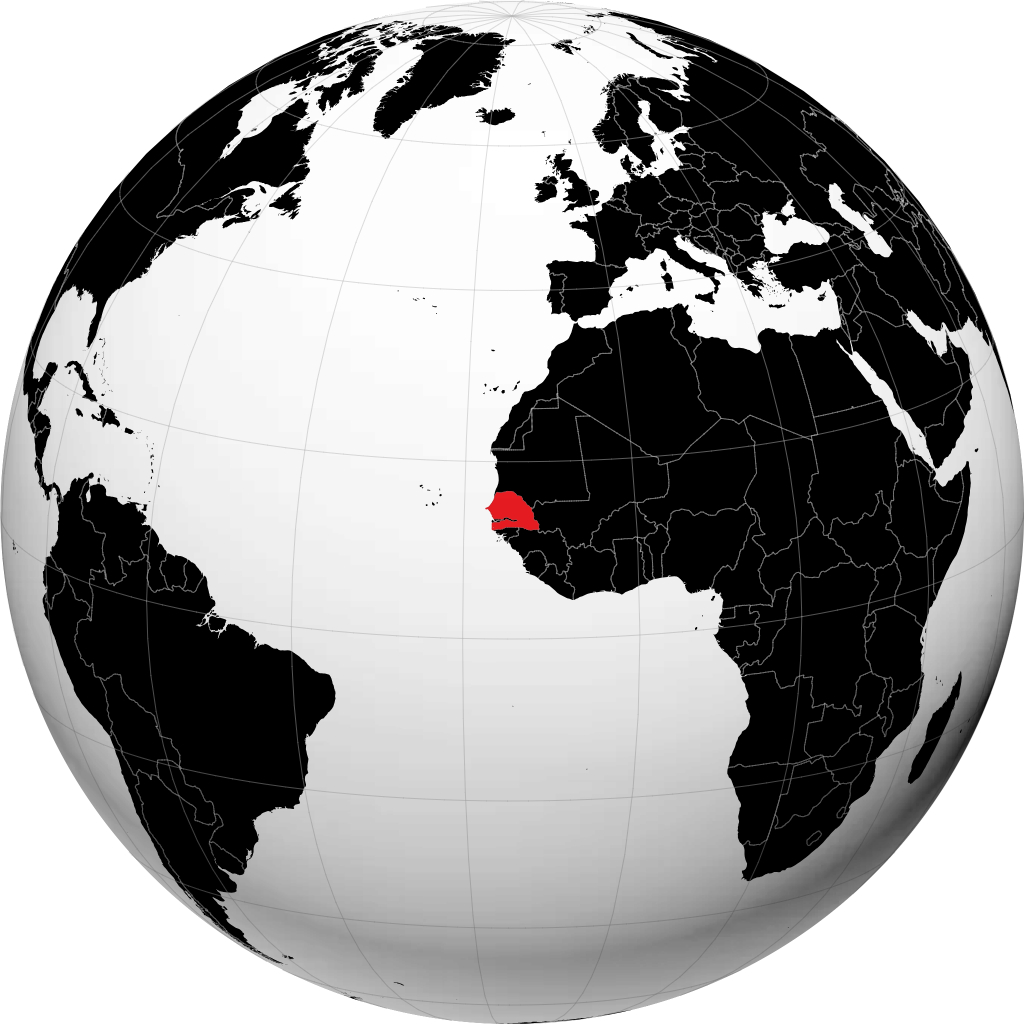 Senegal sul globo