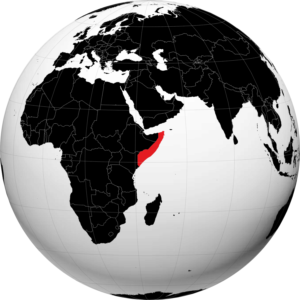 Somalia sul globo
