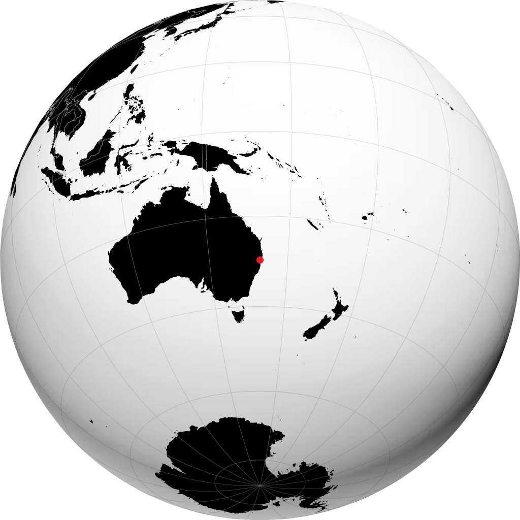South Grafton sul globo