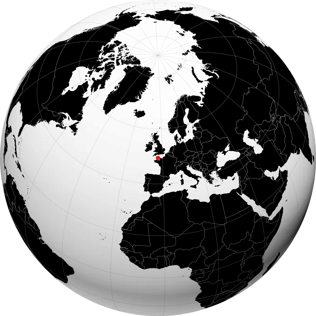 St Peter Port sul globo