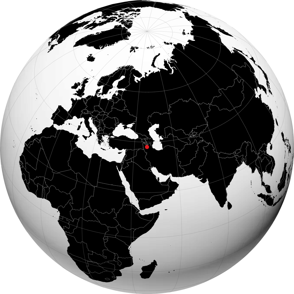 Tabriz sul globo