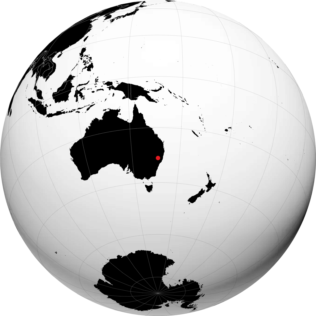 Tamworth sul globo