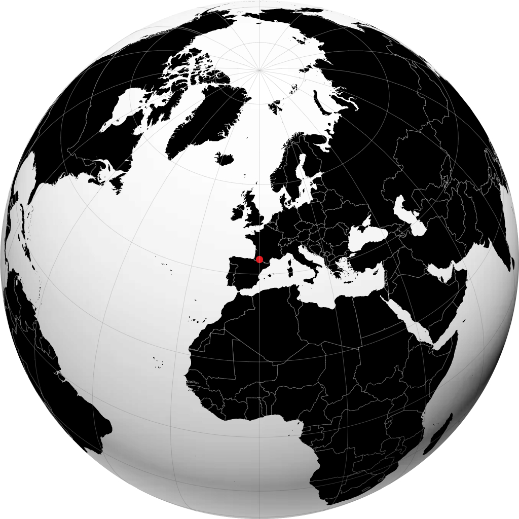 Tarbes sul globo