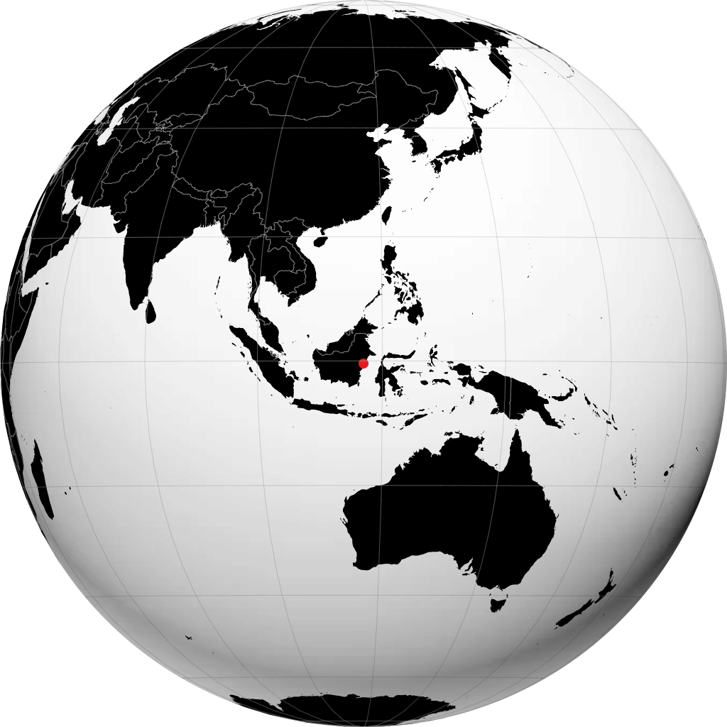 Tenggarong sul globo