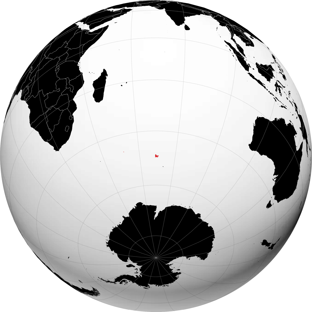 Territori Francesi del Sud e Antartici sul globo