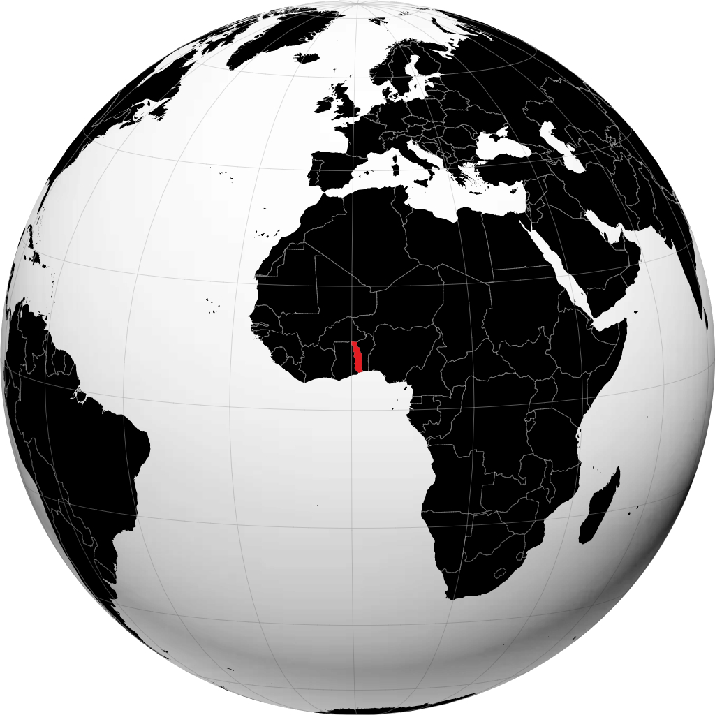 Togo sul globo