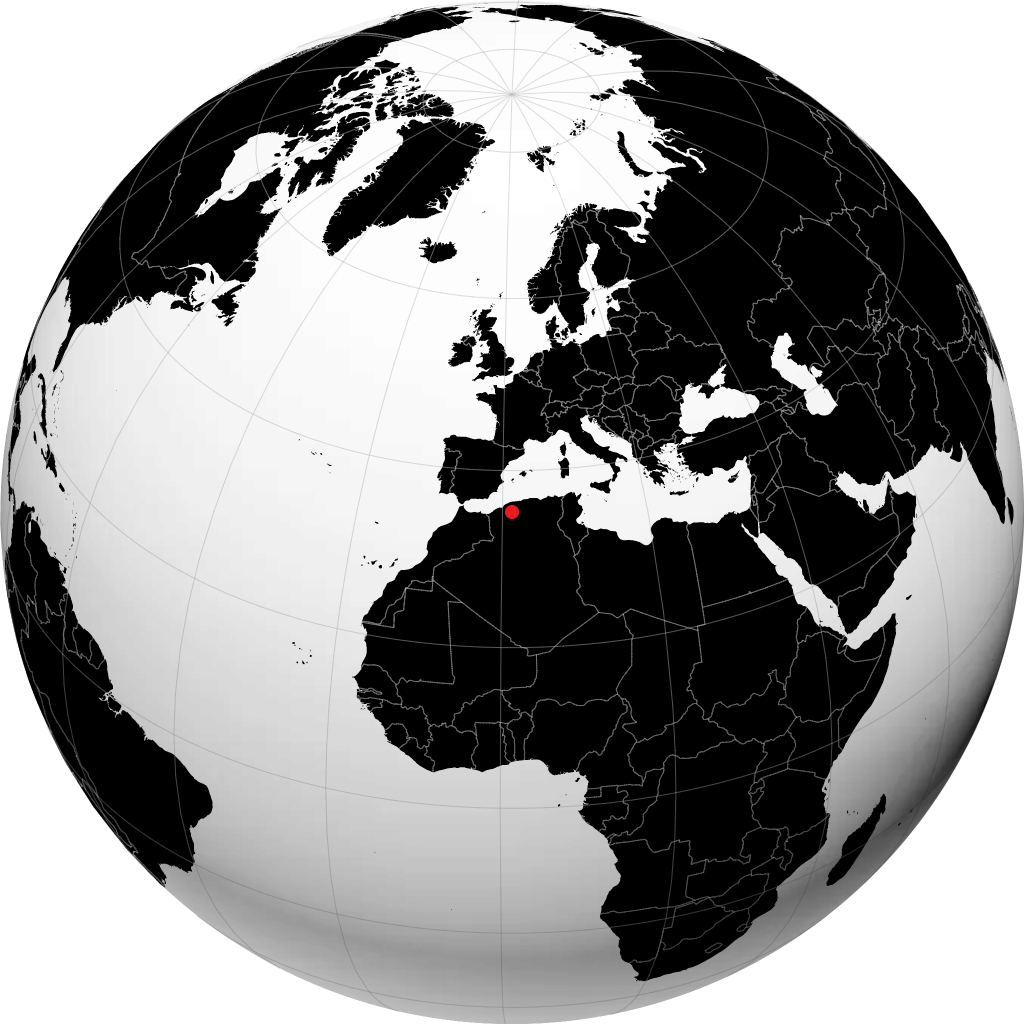 Tiaret sul globo