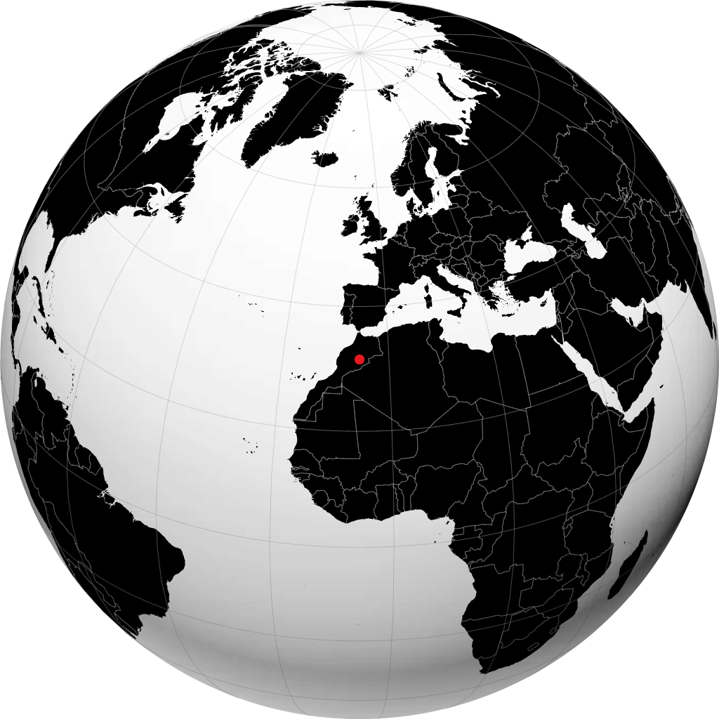Tinghir sul globo