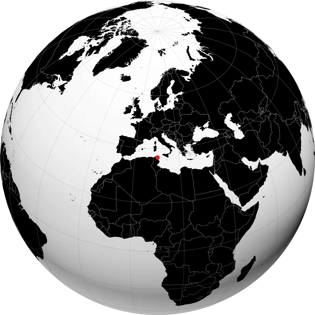Tunisi sul globo