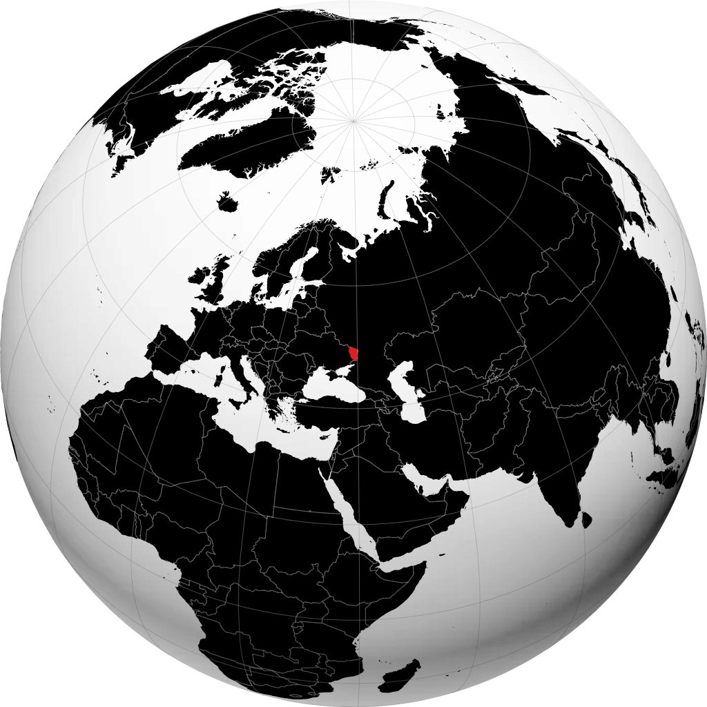 Oblast di Lugansk sul globo