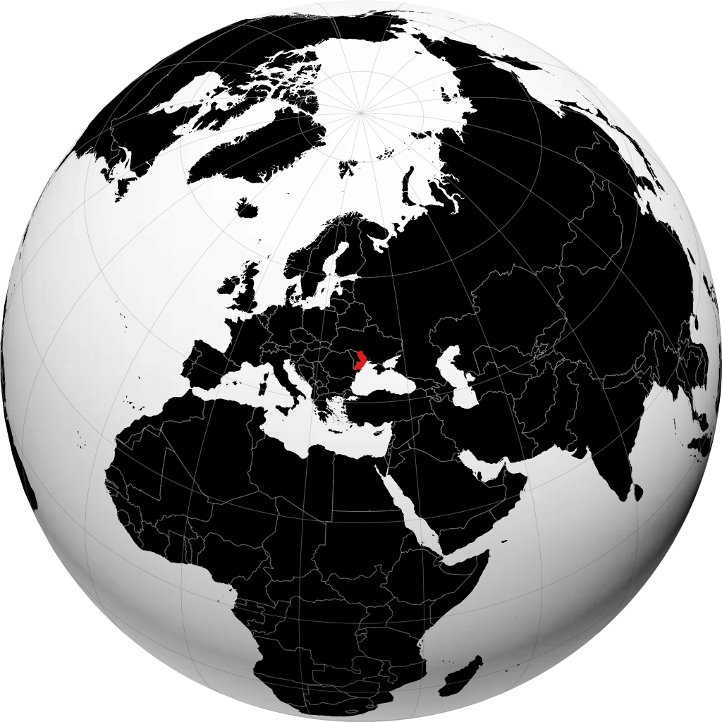 Oblast di Odessa sul globo