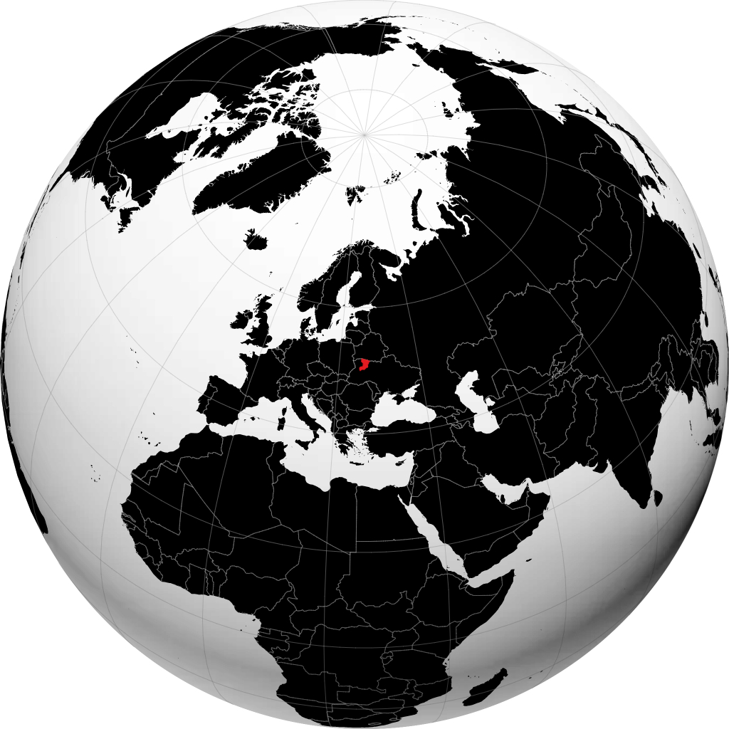 Oblast di Rivne sul globo