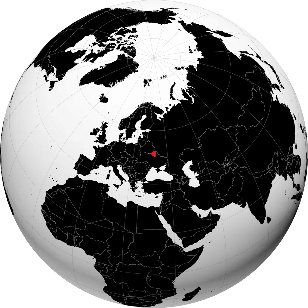 Oblast di Chernihiv sul globo