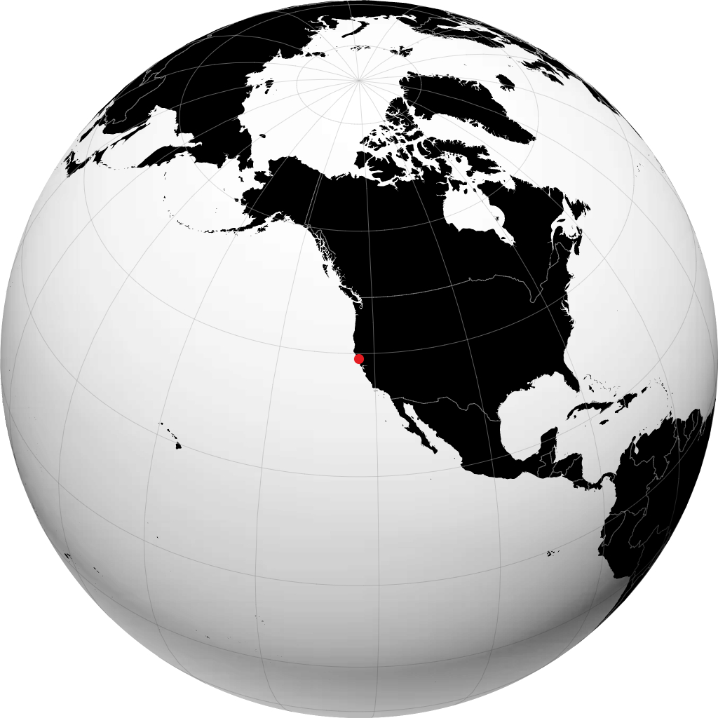 Ukiah sul globo