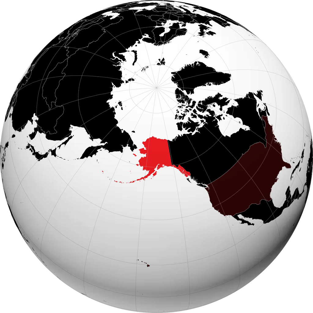 Alaska sul globo