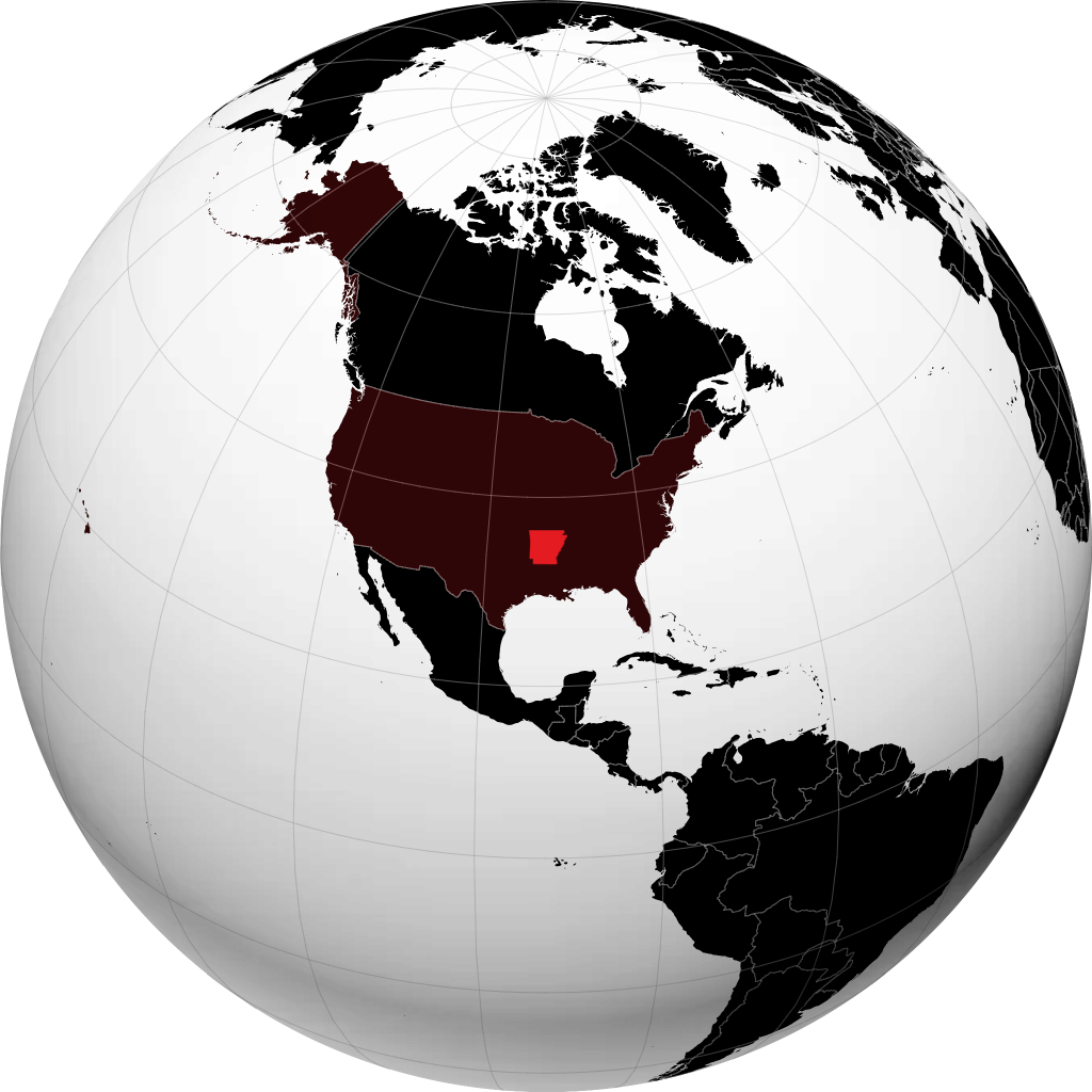Arkansas sul globo