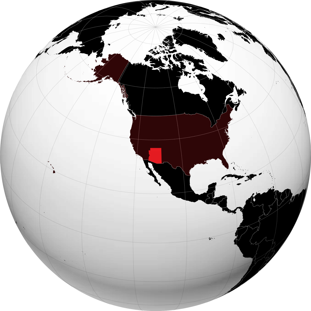 Arizona sul globo