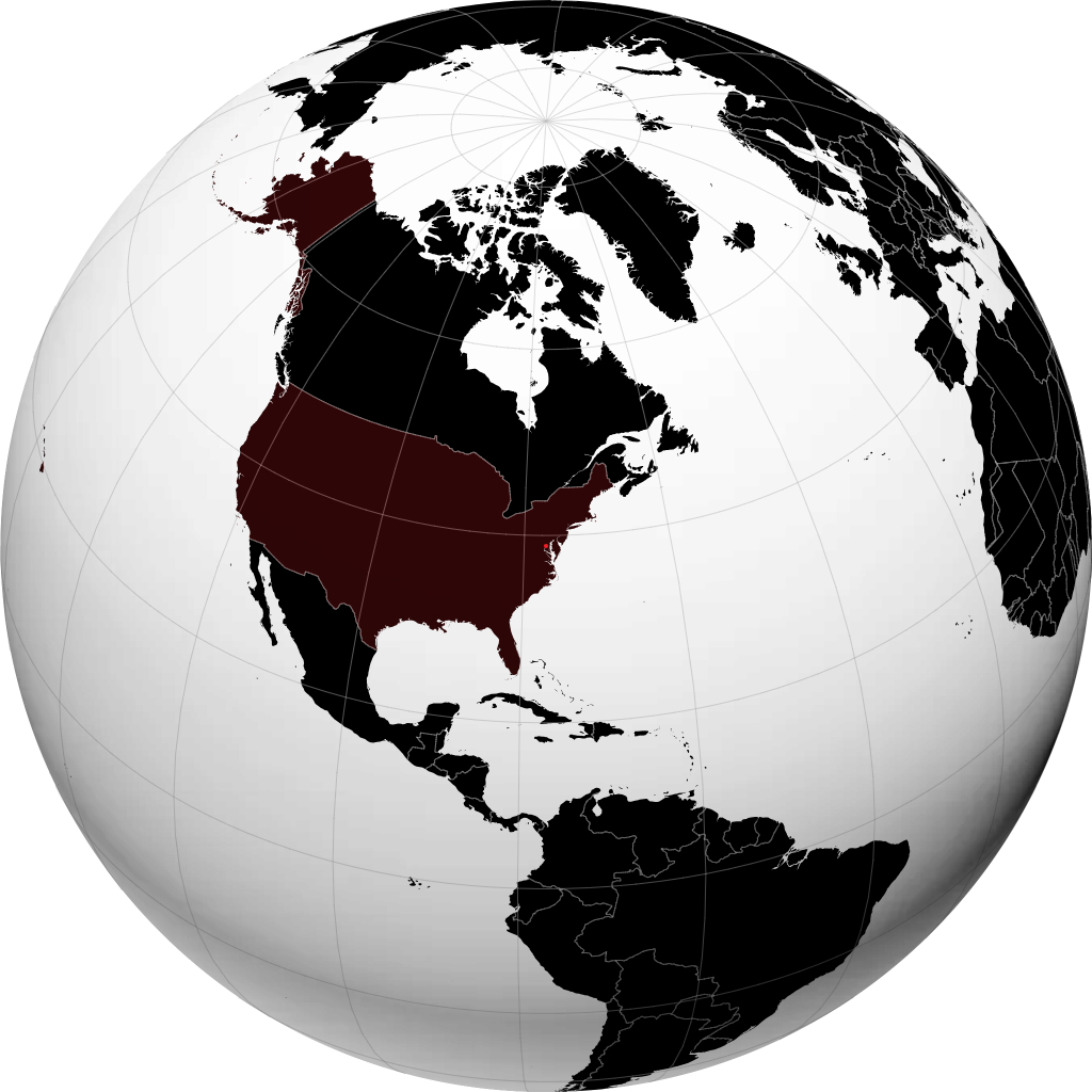 Distretto di Columbia sul globo