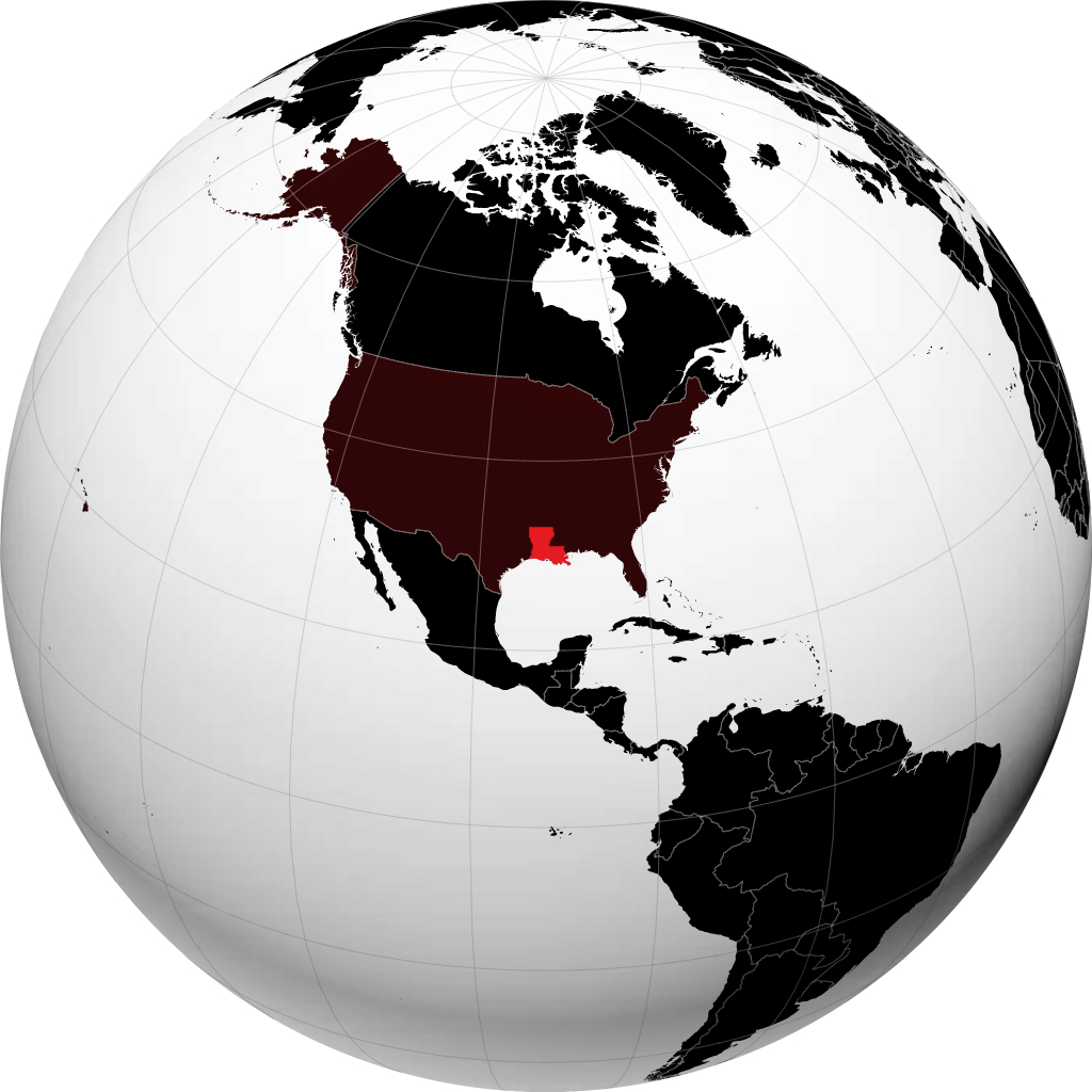 Louisiana sul globo